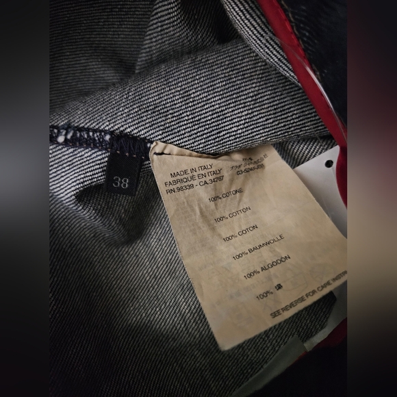 Vintage Prada Denim Back Zip Midi Pencil Skirt Size 38 Italy US 2 Blue Y2K - Picture 9 of 9